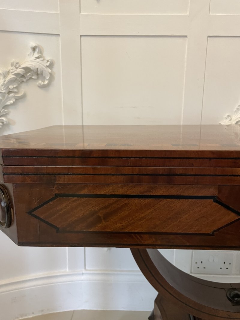 Outstanding Quality Antique Regency Mahogany Card/Console Table - Image 13